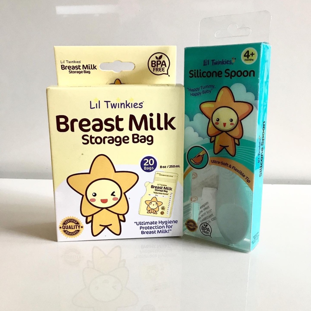 Lil Twinkies Breast Milk Storage Bag and Silicone Spoon