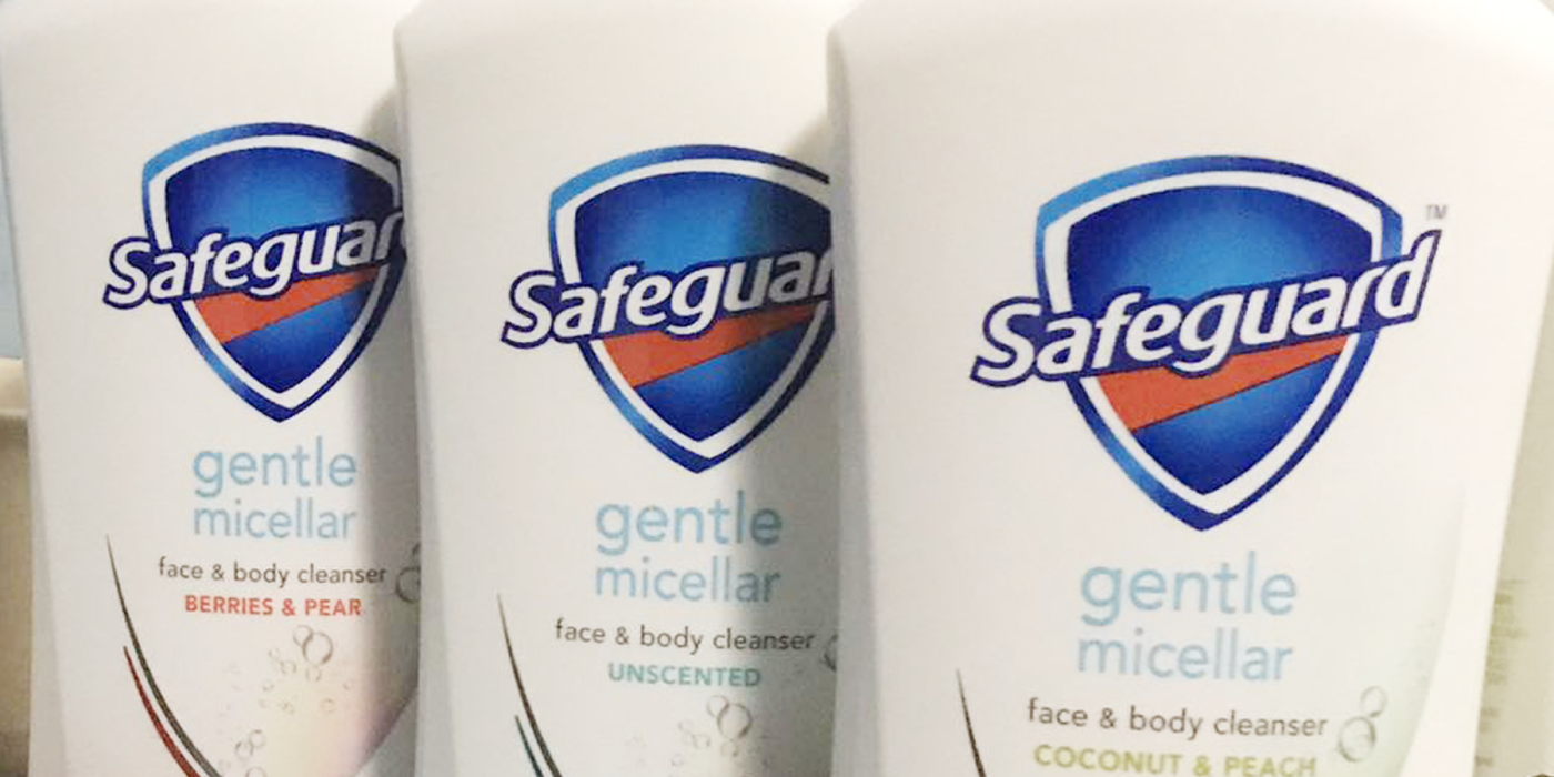 Safeguard gentle micellar cleanser bottles
